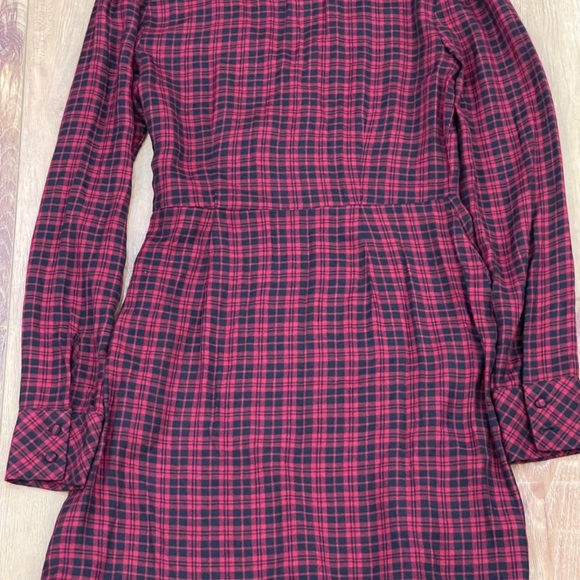 NWT Sanctuary Faux-Wrap Christmas Plaid Dress Sz 2 Retails $220 - Picture 4 of 4